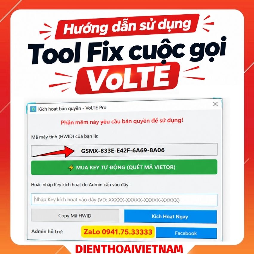 Hướng dẫn sử dụng Tool Fix cuộc gọi VoLTE Pro