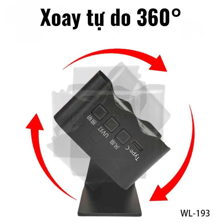 Quạt + Đèn UV Wylie WL 193 Storm 4-in-1 Adjustable Fan hút khói, sấy khô keo nhanh