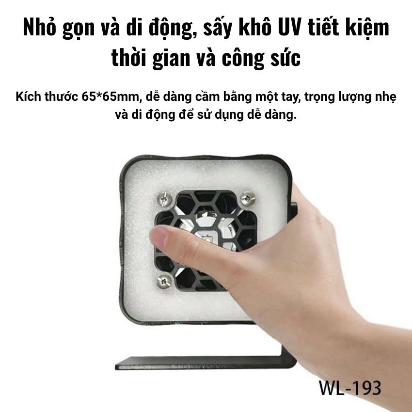 Quạt + Đèn UV Wylie WL 193 Storm 4-in-1 Adjustable Fan hút khói, sấy khô keo nhanh