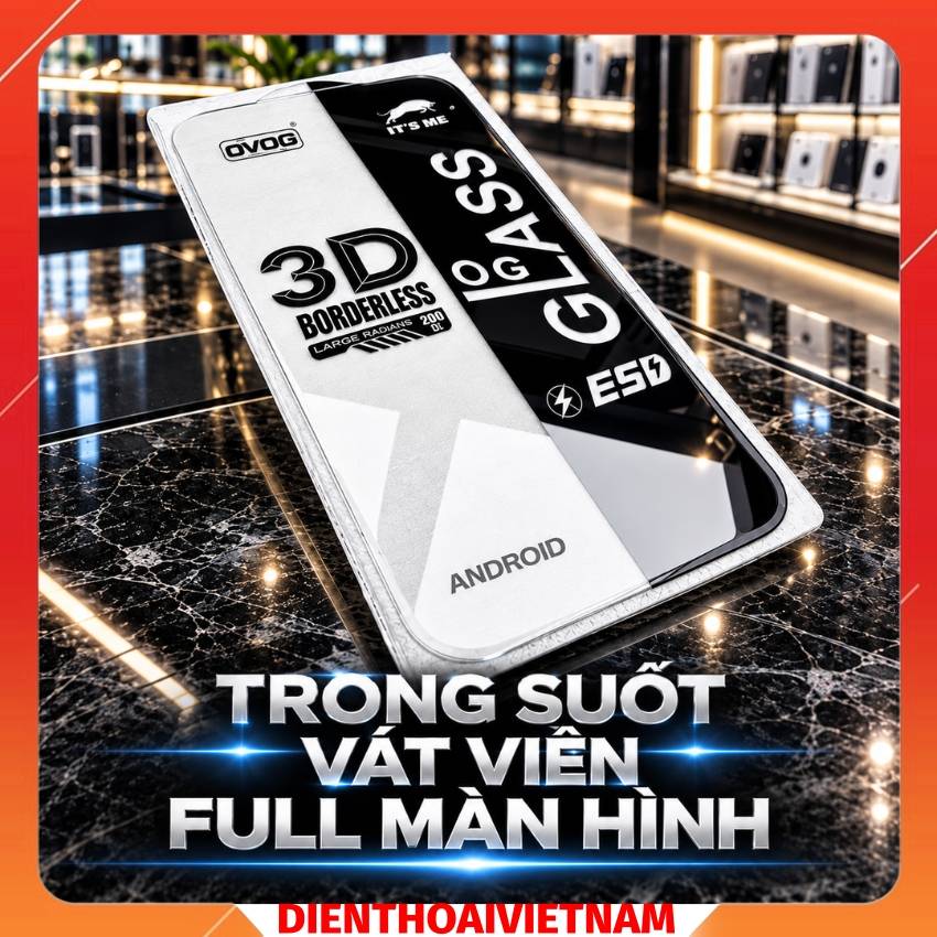 Kính cường lực Android OVOG 3D dùng chung các đời