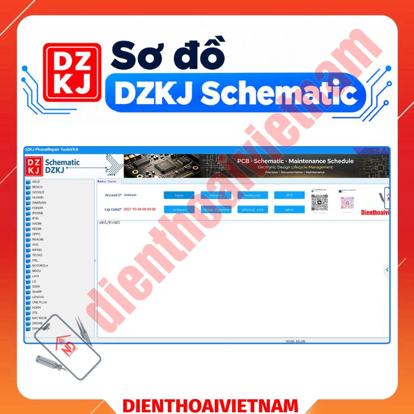 Sơ đồ DZKJ Schematic Androi / IP / Pad / SS / OPP / XIAOM / VIV