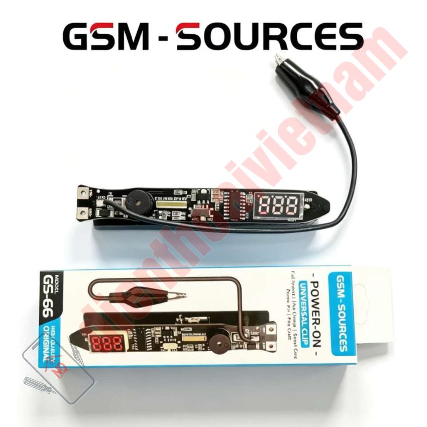 Kẹp nguồn GSM Sources GS 66 Power-On Universal Clip tích hợp màn hình
