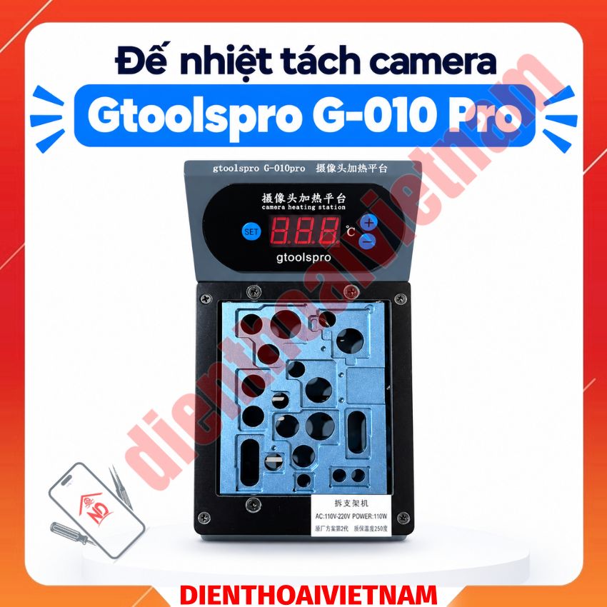 Đế nhiệt tách camera Gtoolspro G-010 Pro Camera Heating Station, tách ron IP 7 - 17 PRM