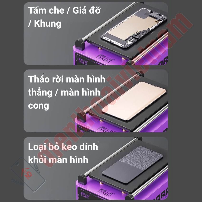 Máy tách kính Lanrui T14 Screen Separator, gia nhiệt nhanh - lúc hút mạnh