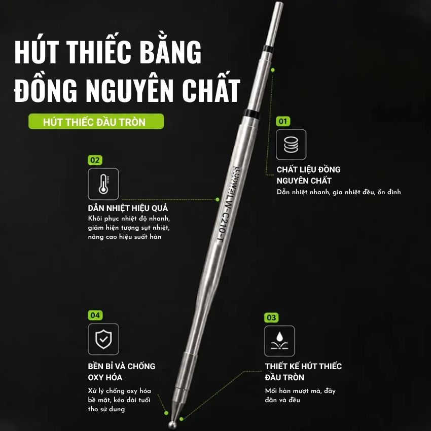 Mũi hàn tạo chân Luowei C210 T Drag Soldering Tip