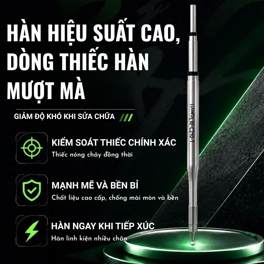 Mũi hàn tạo chân Luowei C210 T Drag Soldering Tip