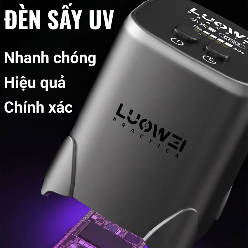 Đèn UV Luowei CF02 Small Rocket UV Lamp, sấy khô keo nhanh