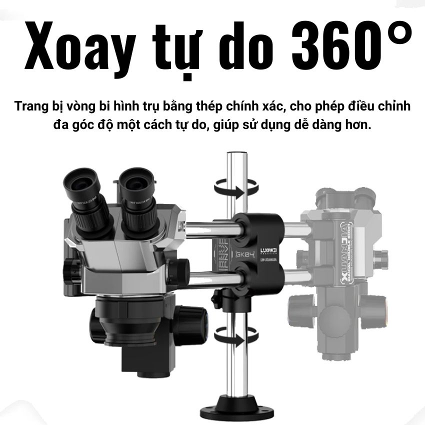 Tay xoáy kính hiển vi Luowei LW GK04 Microscope Swing Arm, xoay 360°