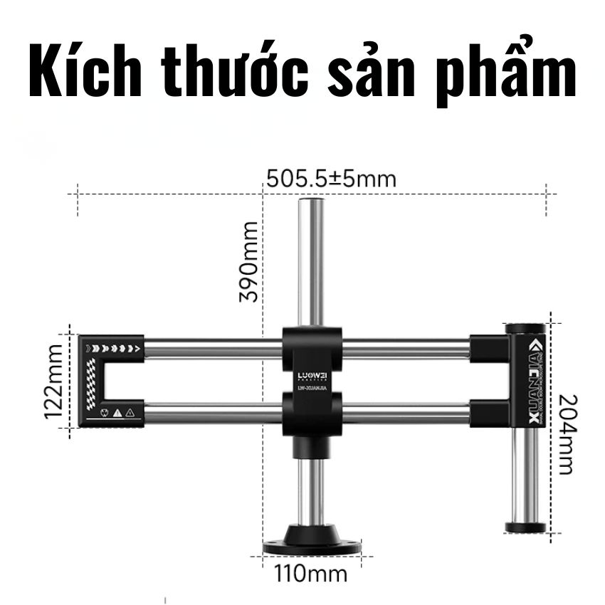 Tay xoáy kính hiển vi Luowei LW GK04 Microscope Swing Arm, xoay 360°
