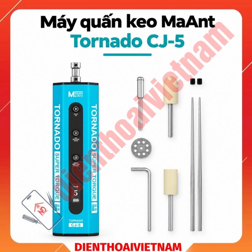 Máy quấn keo MaAnt Tornado CJ-5 Tornado degreasing machine, 5 cấp độ