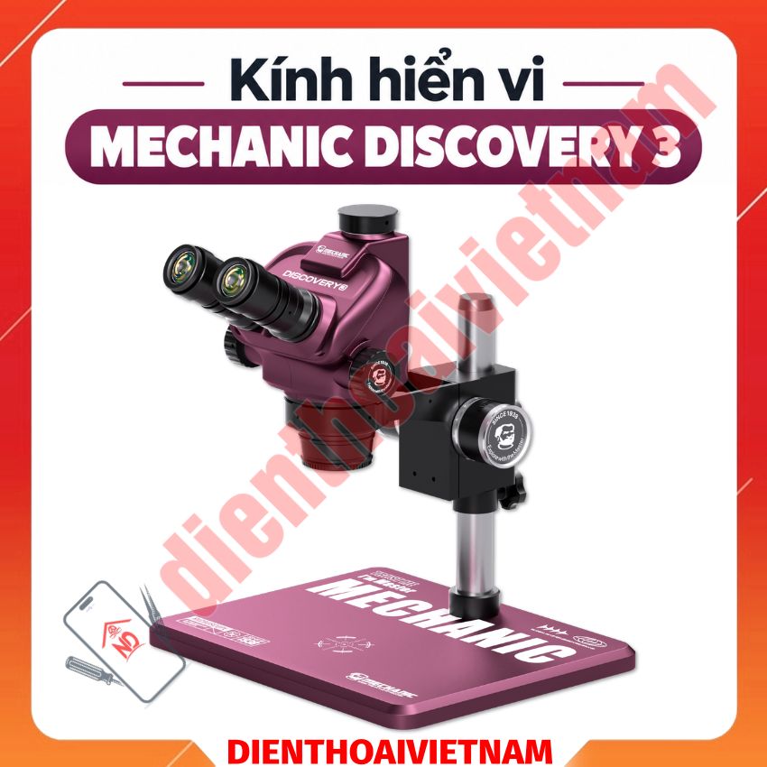 Kính hiển vi Mechanic Discovery 3 Trinocular Stereo Microscope, zoom 6.2X - 60X