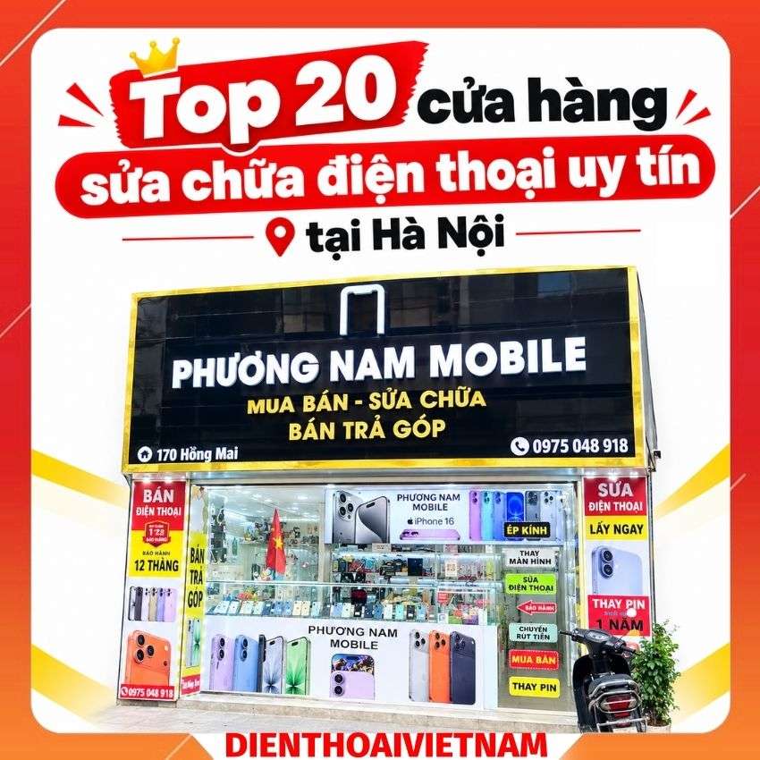 Top 20 cửa hàng sửa chữa điện thoại uy tín tại Hà Nội